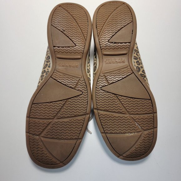 Sperry Top-Sider Womens Size 10 Tan Slip On Cheetah Print Boat Shoes - Picture 6 of 7